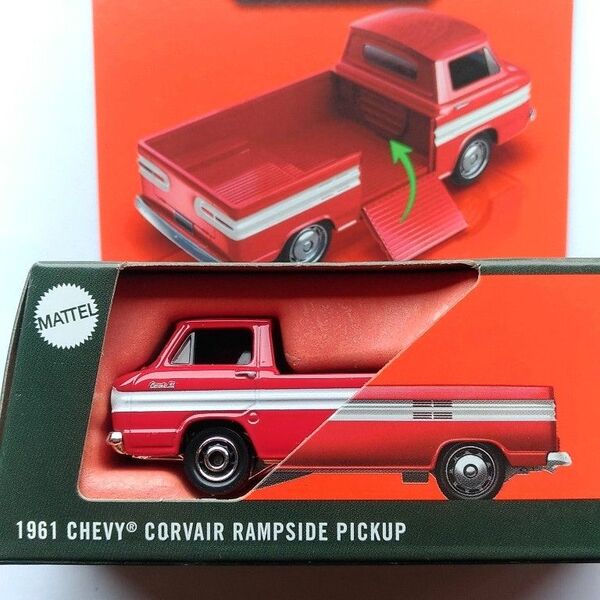 マッチボックス シェビー コルベア ランプサイド ピックアップ 1961 CHEVY CORVAIR ムービングパーツ ミニカー