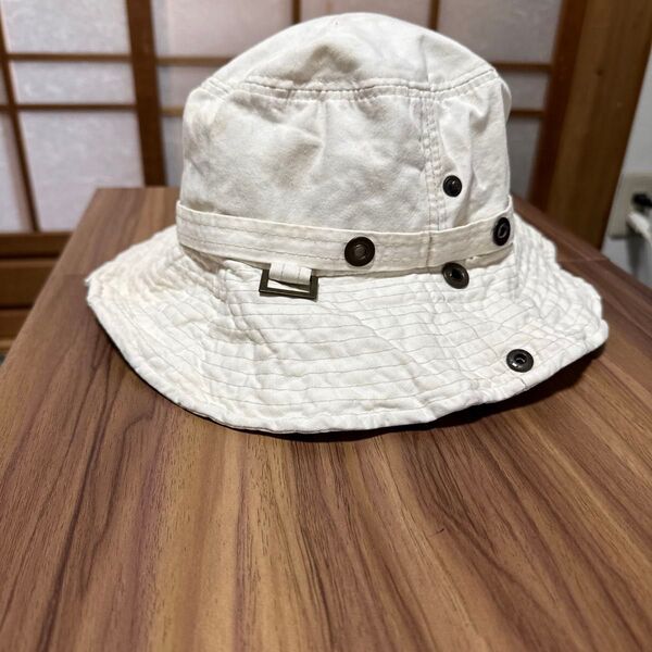 帽子 バケットハット 白
