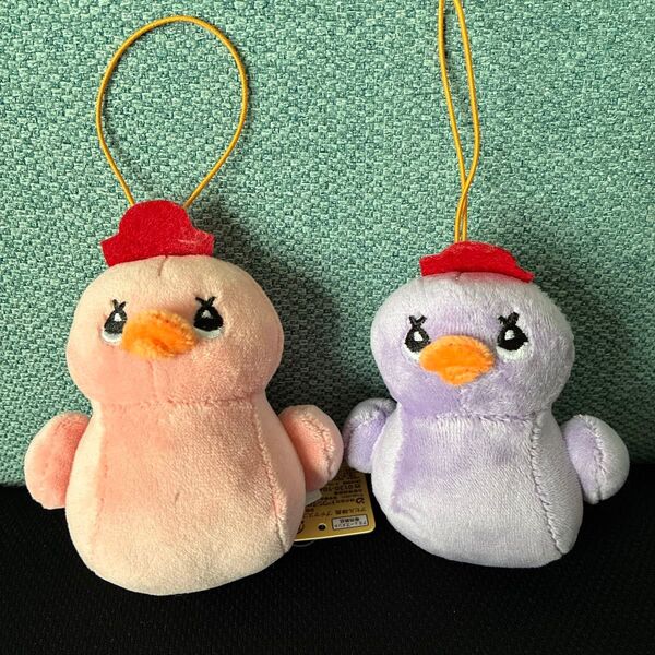 【値下げ】アヒル隊長 プチマスコットVer.R ピンク&パープル 2個セット