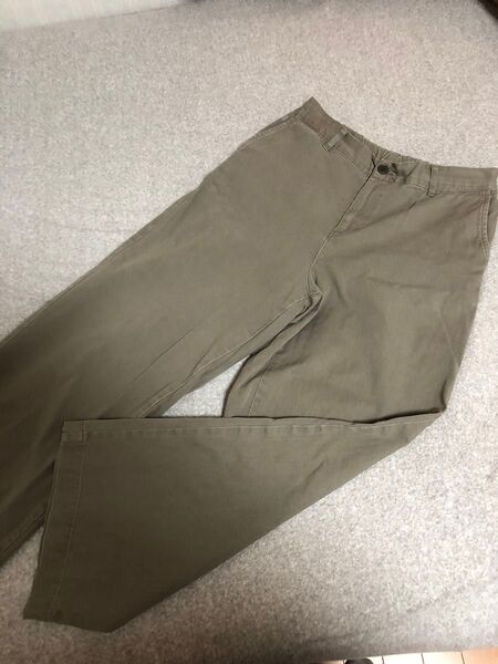 無印良品 縦横ストレッチチノワイドパンツ L