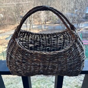 おばあちゃんの冬仕事 手作り 買い物かご