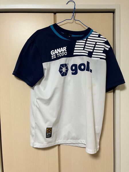 明日発送gol. プラクティスシャツ ホワイト×ネイビー