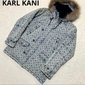 KARL KANI デニムダウンジャケット ファー付き