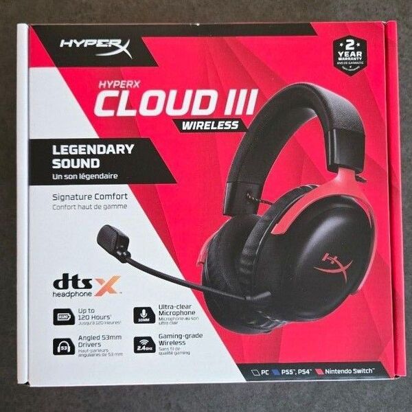 HyperX Cloud III Wireless ゲーミングヘッドセット 未開封