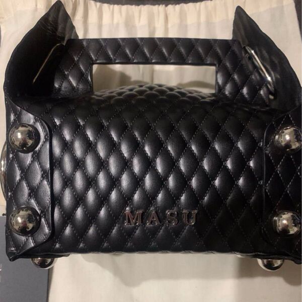 MASU LEATHER CAKE MINI BAG BLACK 25s 新品未使用タグ付き