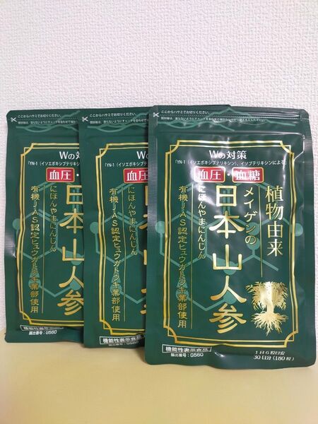 機能性表示食品 日本山人参 3袋 540粒