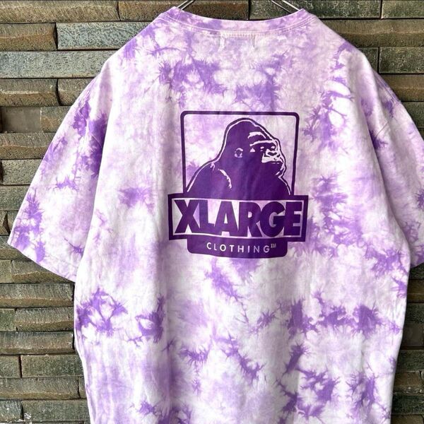 完売品 XLARGE エクストララージ タイダイ グラフィック ストリート bboy 半袖 Tシャツ 古着