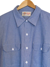 Dickies (ディッキーズ) USA製 ダンガリー デニムシャツ 半袖 3XL ビッグサイズ　ライトオンス　ワークシャツ　ヴィンテージ_画像2