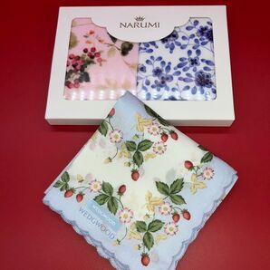 《新品未使用》ウエッジウッド&ナルミ*ハンカチ3枚セット