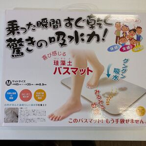 珪藻土バスマット Mサイズ 吸水 速乾 消臭 新品未使用