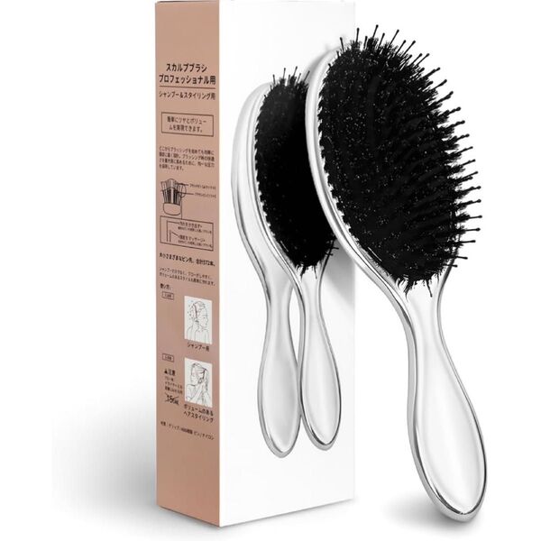 新品!ヘアブラシ3層構造柔らかいブラシピン頭皮マッサージイオンケアブラシ枝毛防止