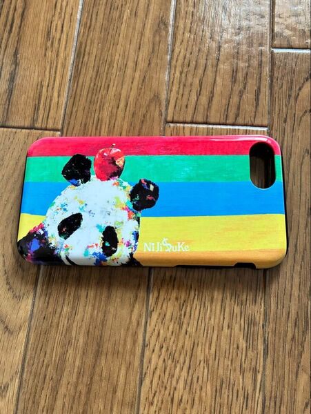 iPhone7/8 SEケース パンダ 虹色 Nijisuke