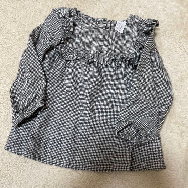 H&M チェックブラウス 80cm