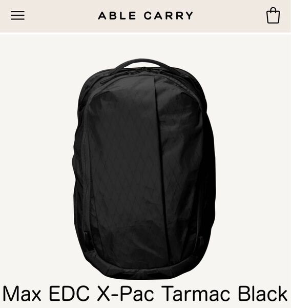 新品未開封品 ABLE CARRY Max EDC X-Pac Tarmac Black 黒