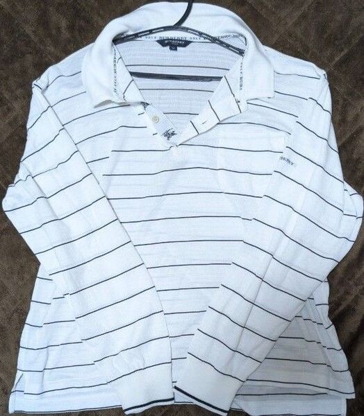 BURBERRY GOLF メンズ長袖ポロシャツ M ホームクリーニング済み