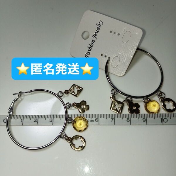 未使用品☆ フープピアス☆シルバーカラー