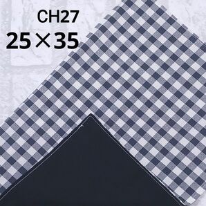 CH27 ランチョンマット2535 チェック ブラック 黒 生成カス残し ナフキン