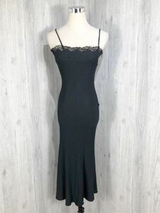 0 EMPORIO ARMANI Emporio Armani lady's black race equipment ornament One-piece dress 34 inscription 