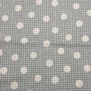 Plaid Pattern ドット×チェック柄 オックス 生地 布 カットクロス 50cm