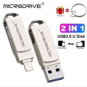 USBメモリドライブ,64GB,iPhone, iPad,iOS用 高速