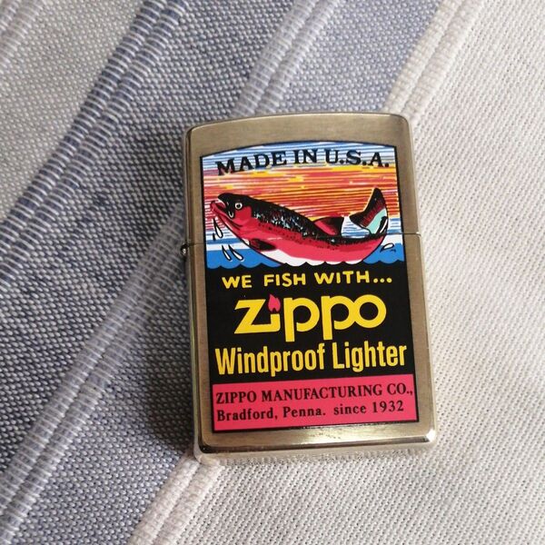 ZIPPO 魚 ゴールド色
