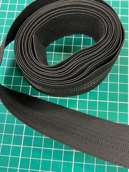在庫限り!【新品未使用】平ゴム 40mm幅クロ 滑り止め付き