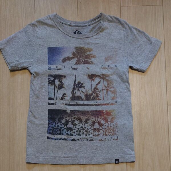 QUIKSILVER クイックシルバー キッズ Tシャツ 140cm グレー ヤシの木