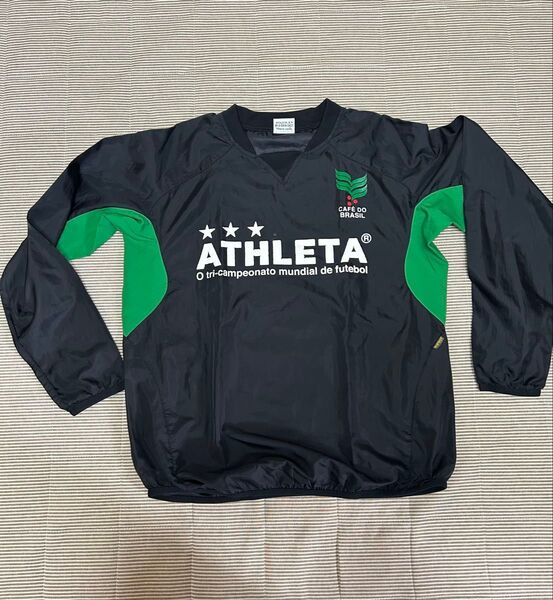 ATHLETA ピステ ブラック×グリーン スポーツウェア サッカー フットサル 160