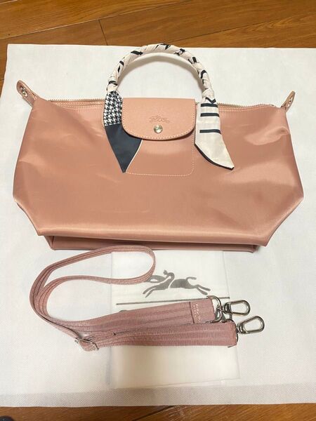 本日限定お値下げ!ロンシャン2wayトートバッグ ピンク系