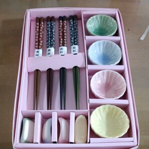 箸、箸置き 、陶器