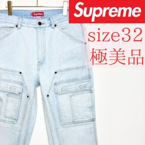極美品 Supreme ダブルニーペインターパンツ
