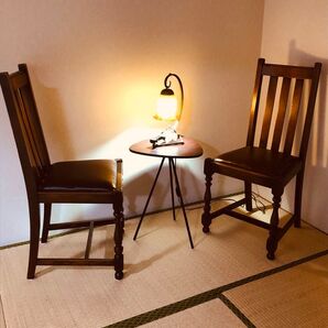 【これは1脚の金額です】イギリス 英国チェアー 皮の状態良し 張り替え無し 当時のままです ①