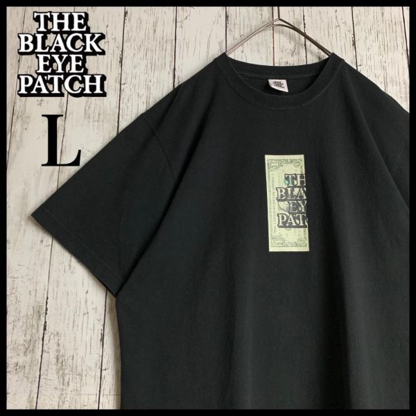 【激レア】ブラックアイパッチ☆1ドル札ロゴ入り入手困難Tシャツ/2661
