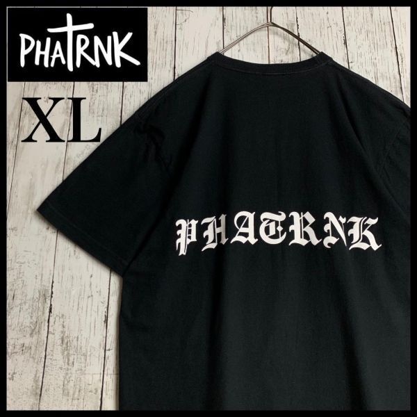 【希少XLサイズ】ファットランク☆ビッグバックロゴ入り入手困難Tシャツ/2769