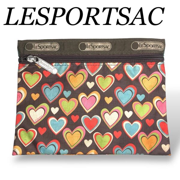 LeSportsac レスポートサック ミニポーチ ハート柄 ナイロン
