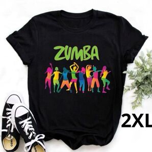 ズンバ Tシャツ ヨガ ダンスウェアZUMBA レディース 2XL ブラック