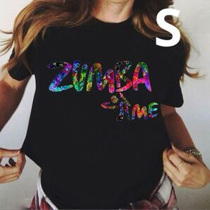 ズンバ Tシャツ ヨガ ダンスウェアZUMBA レディース 普段着 四季兼用 Sサイズ ブラック