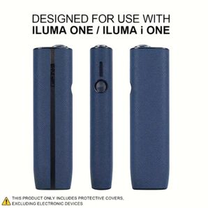 IQOS アイコス イルマワン ILUMA ONE ケース フェイクレザー カバー 紺色 ネイビー 衝撃吸収 傷防止