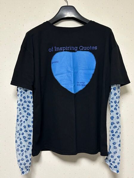 Honeyspot ハート&スローガングラフィック ドロップショルダー 2 In 1 Tシャツ