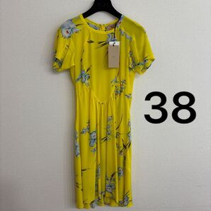38 N°21 イエロー 黄色 ミニワンピース