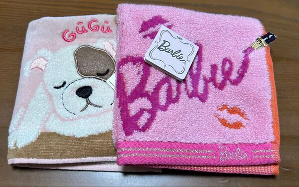 BarbieとGiGu Worldタオルハンカチかわいい2枚セット