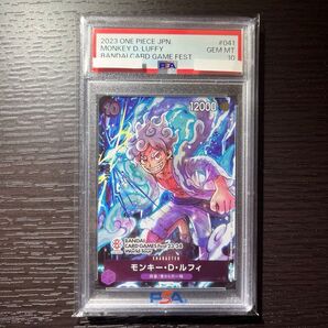 【PSA10】ONE PIECE カードゲーム バンダイカードゲームフェス モンキー・D・ルフィ(ニカ) P-041