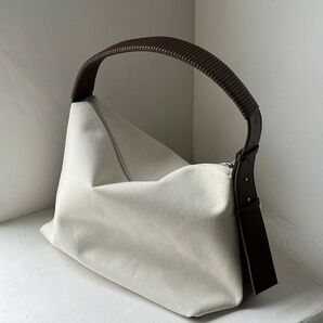 【新品】CASA FLINE リサイクルレザーキャンバスバッグ