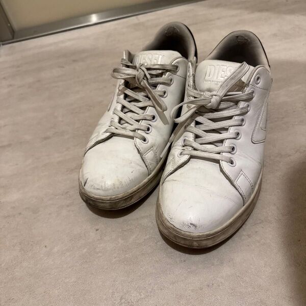 ディーゼル スニーカー メンズ ローカット シューズ 靴 レザー ホワイト ブラックDIESEL S-ATHENE LOW