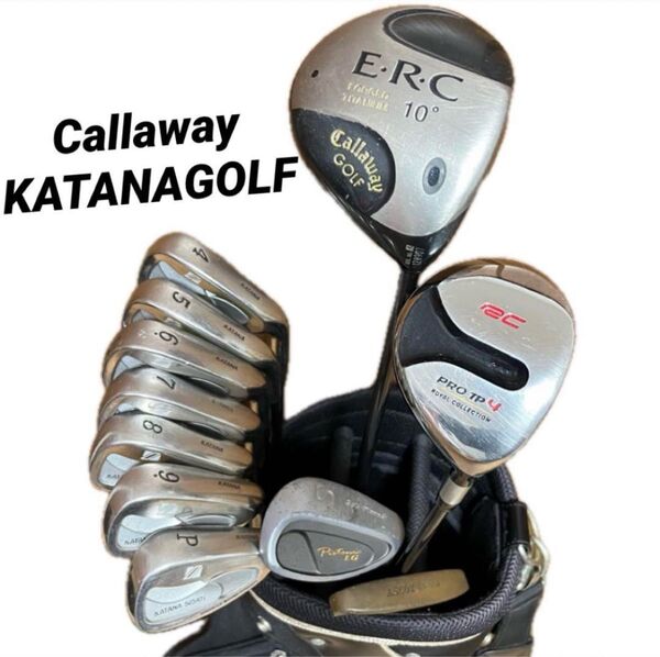 【KATANA】ゴルフクラブ 11本フルセット キャディバッグ おまけ Callaway カタナゴルフ キャロウェイ 初心者 男性