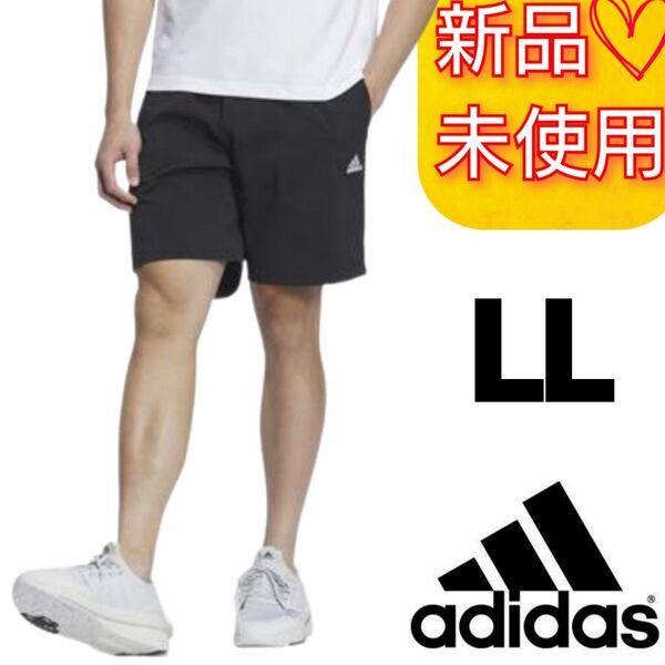 【LL】アディダス エッセンシャルズプラス スモールロゴ ショーツ 新品未使用品 タグ付き ハーフパンツ 短パン JF3938