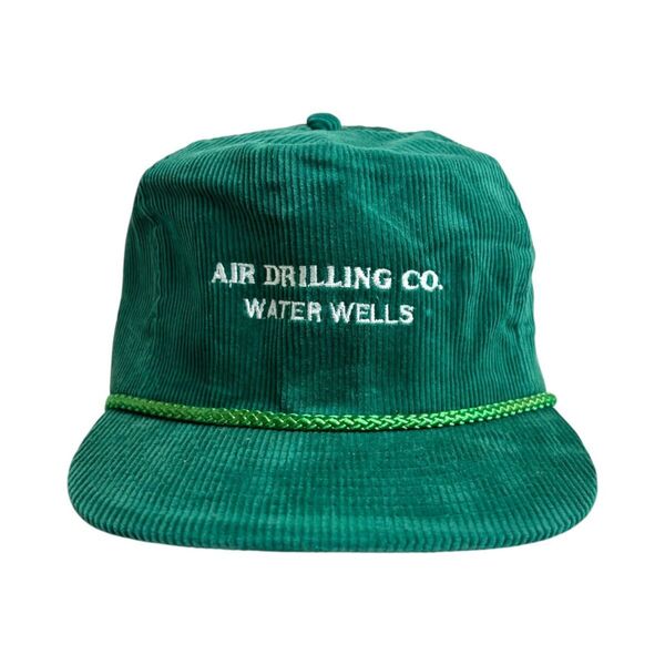 【キャップ/帽子】AIR DRILLING CO (エアドリリングカンパニー) コーデュロイキャップ 刺繍ロゴ 企業物 グリーン