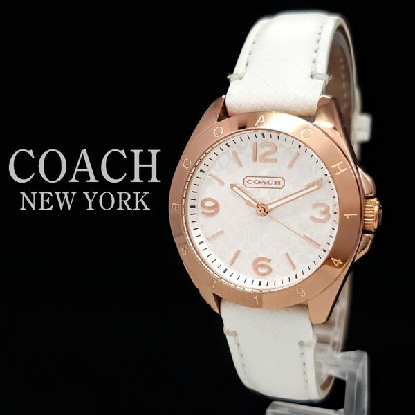 ☆新品電池☆COACH コーチ シグネチャー 純正ベルト レディース 腕時計