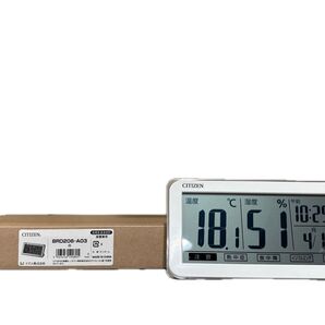 新品未使用品!!RHYTHM|リズム時計 8RD206-A03 高精度センサー付デジタル温湿度計 「ライフナビD206A」