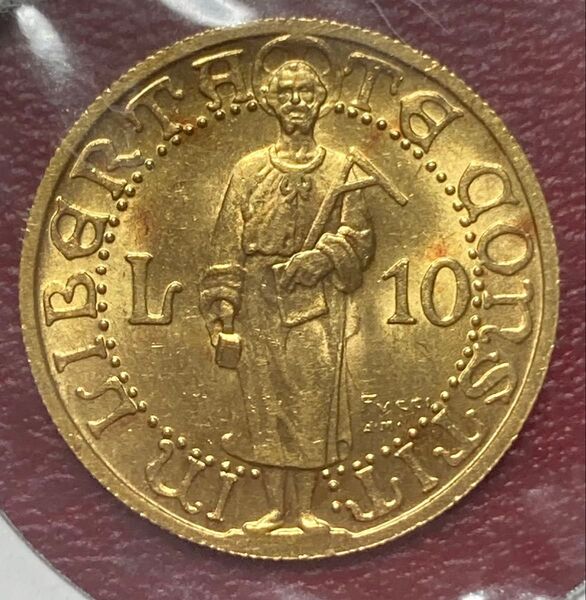 サンマリノ 10リレ金貨 1925年